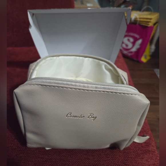 Cream/Taupe/Tan Cosmetic Bag - Picture 1 of 11